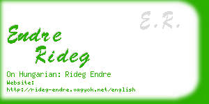 endre rideg business card